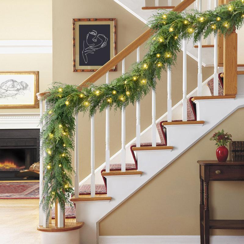 9Ft Prelit Real Touch Cedar Christmas Garland